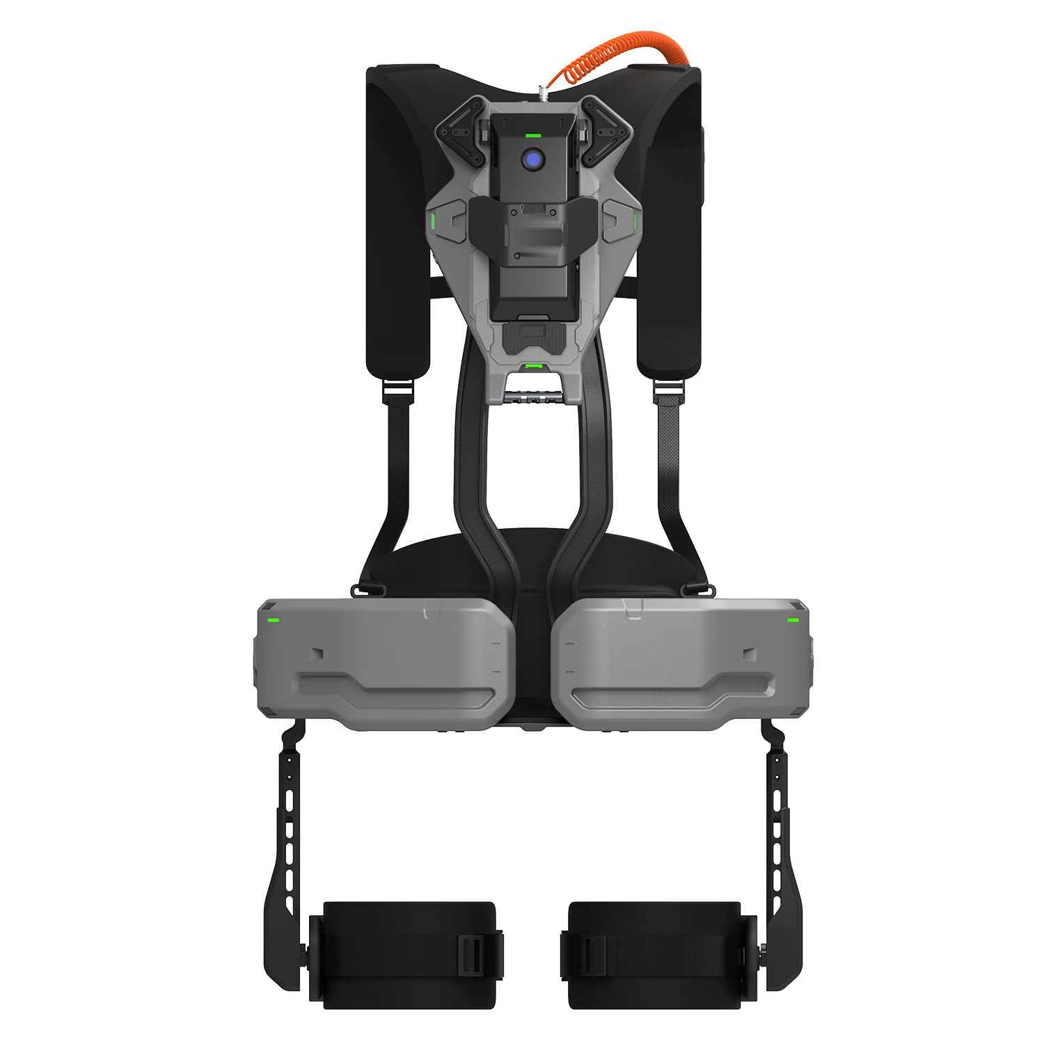 Exosquelette Exomila Élan : vue de face, soutien complet mobilité et effort