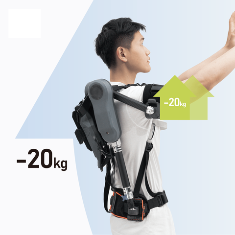 Exomila Endurance, exosquelette de soutien du dos et du haut du corps pour les efforts prolongés · vue 3